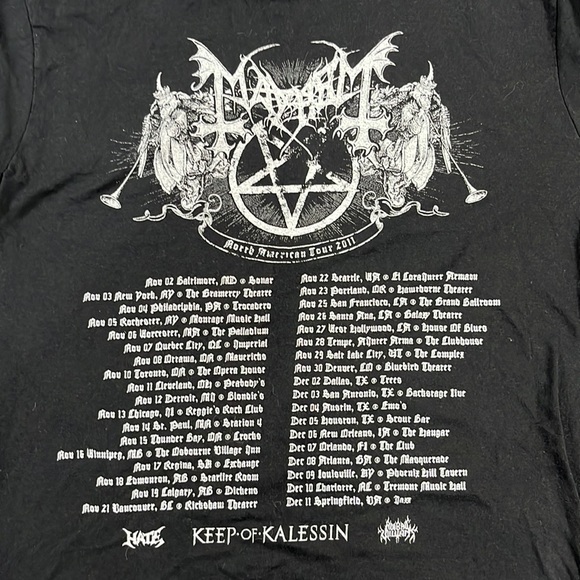 | Band T-Shirt | MAYHEM 2011 North American Tour | Medium - Picture 3 of 3